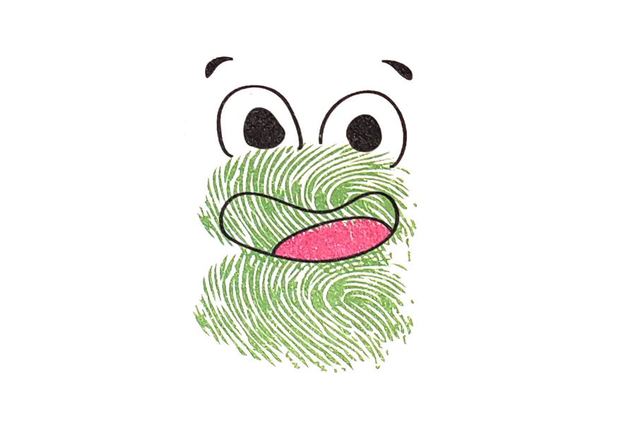 步骤3：不要忘了画上青蛙大大的嘴巴，还有那能卷起蚊虫吞进肚子里的舌头哟。