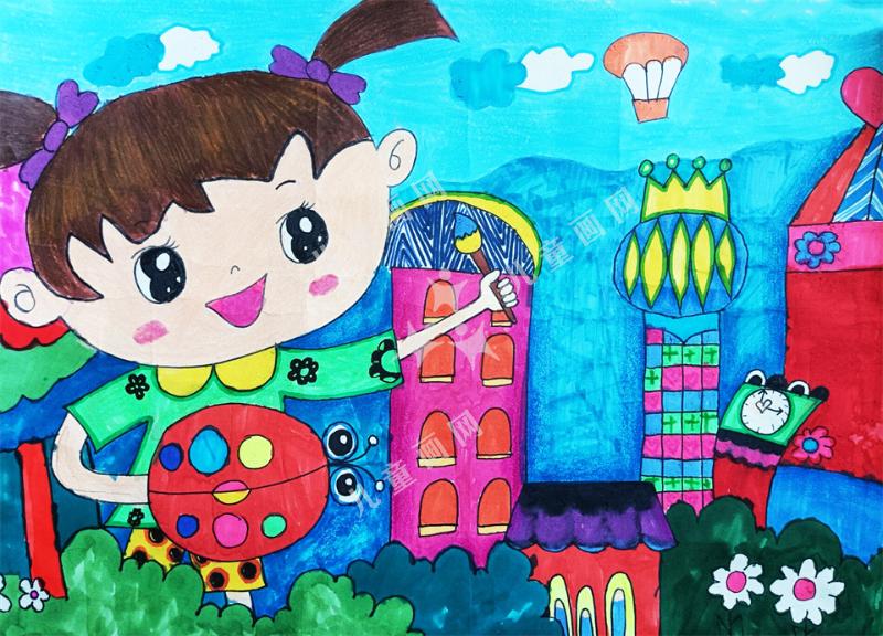 画家乡儿童画漂亮
