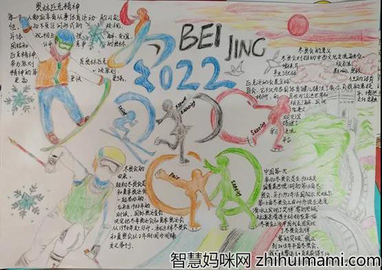2022北京冬奥会手抄报怎么画