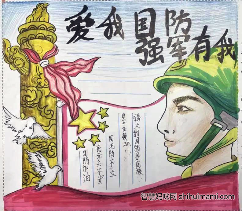 简单漂亮的强军梦手抄报怎么画-图3