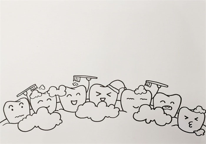 小学生爱牙护牙小报教程-图1