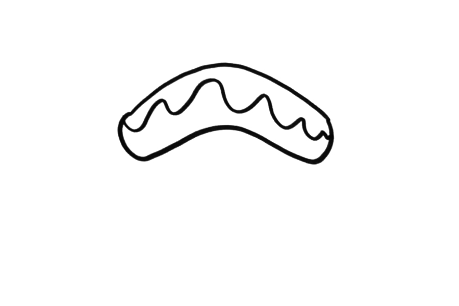 冬天雪房子简笔画画法步骤-图1