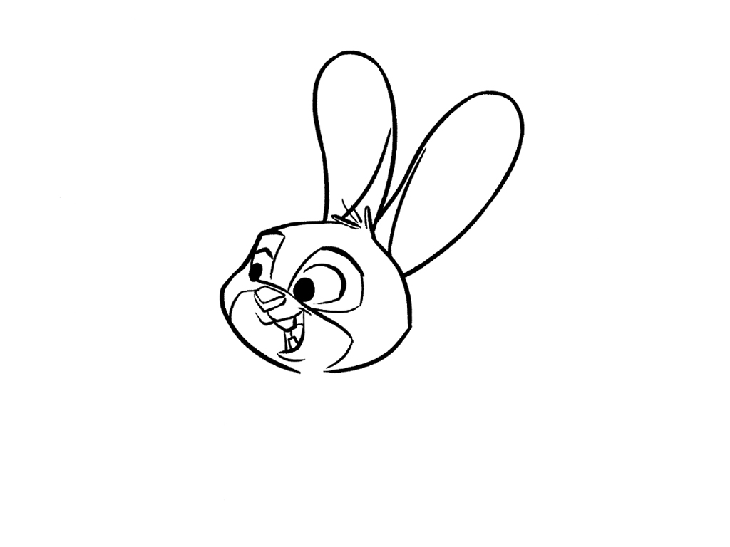 疯狂动物城兔子警官简笔画画法-图4