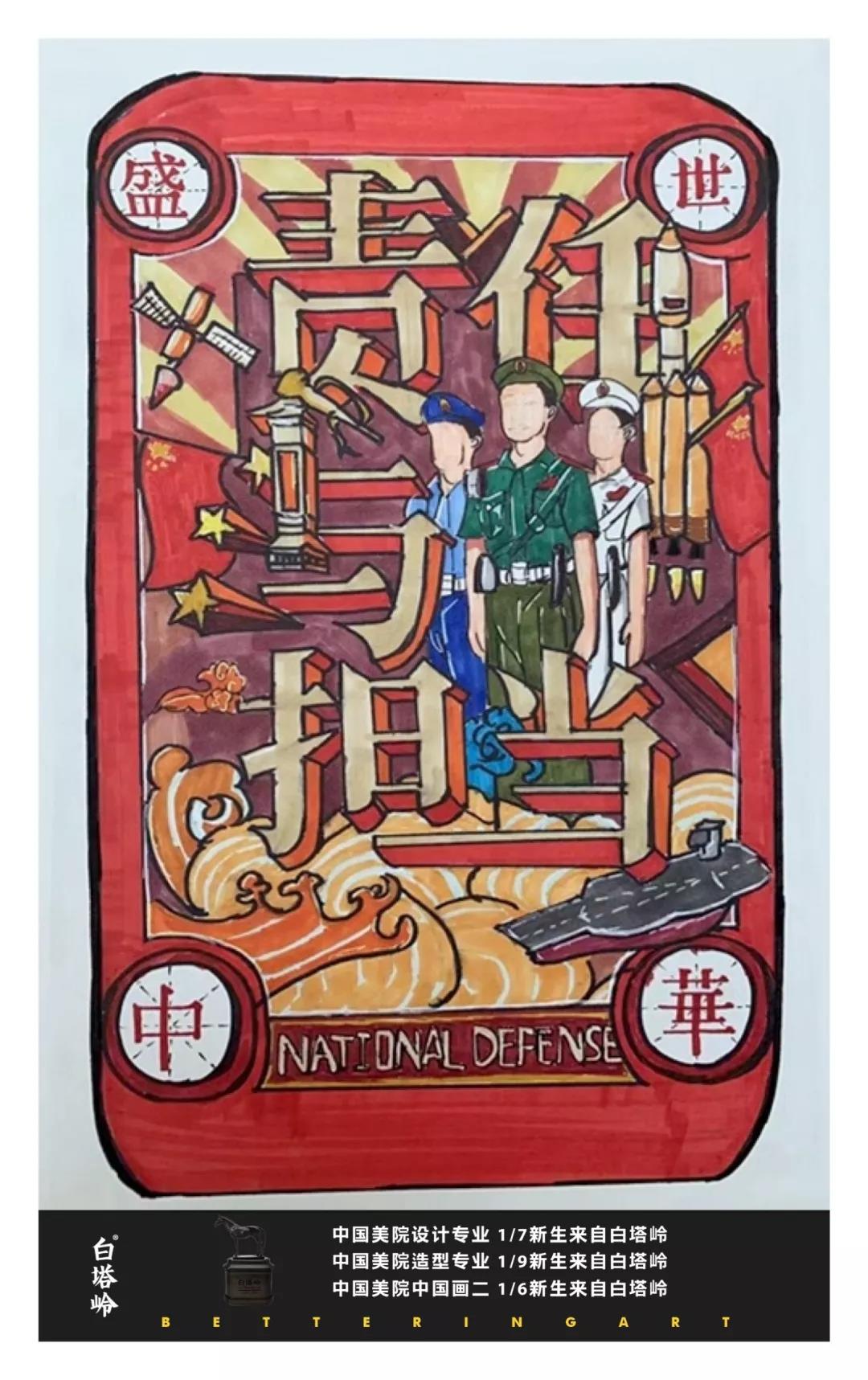 爱国儿童画——责任与担当-图1