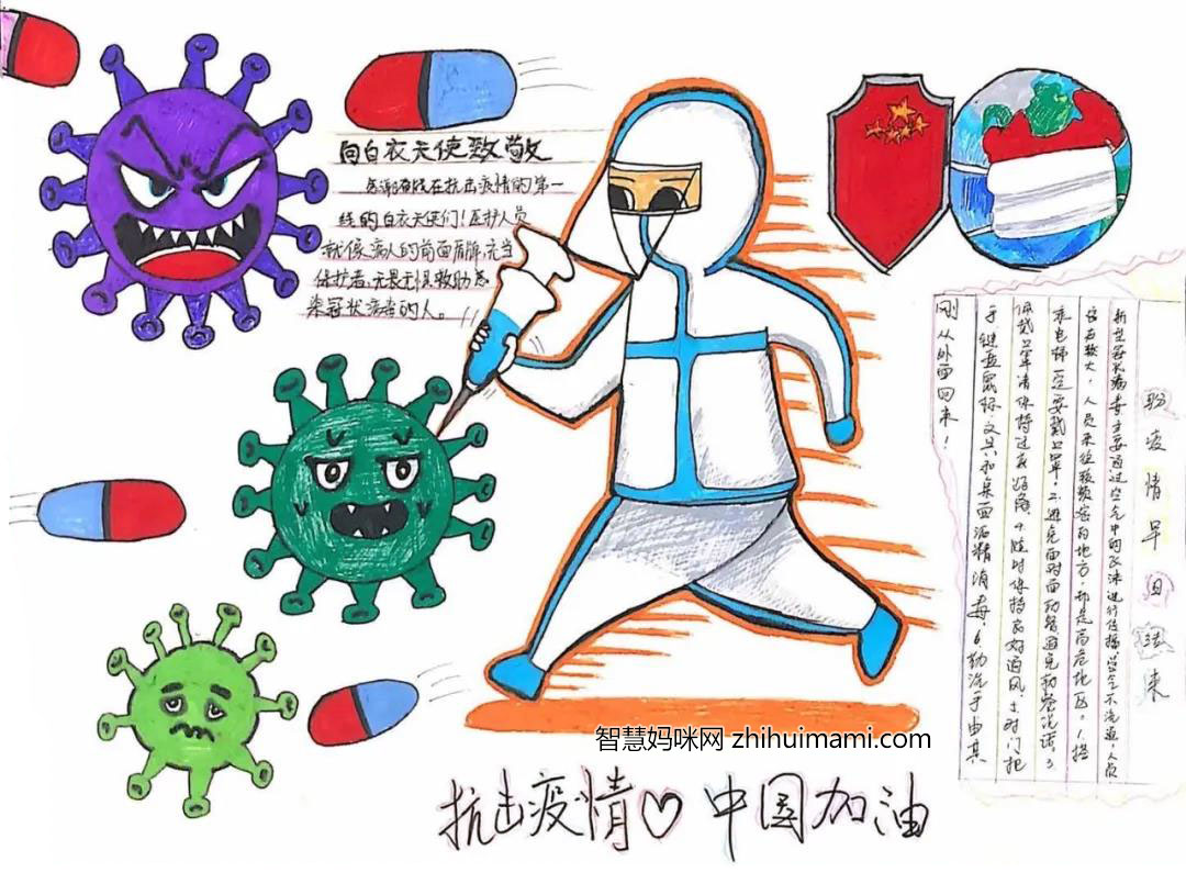 关于新型冠状病毒疫情防控的手抄报-图1