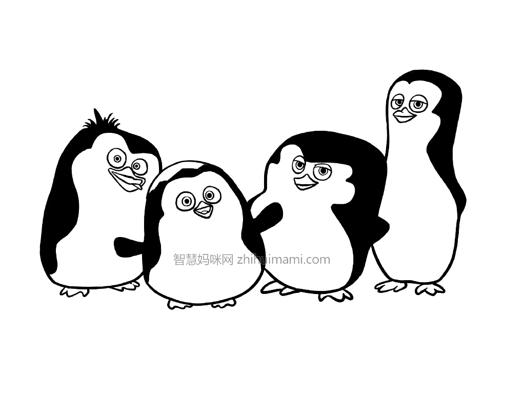 如何画马达加斯加的企鹅简笔画-图7