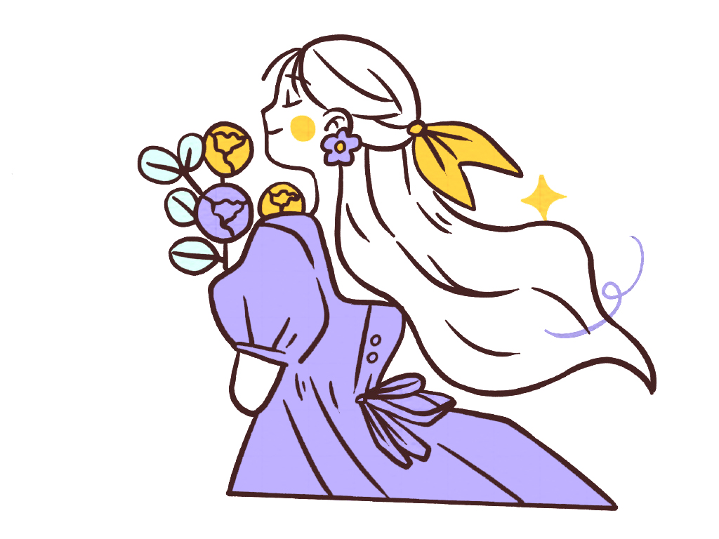 可爱少女头像简笔画