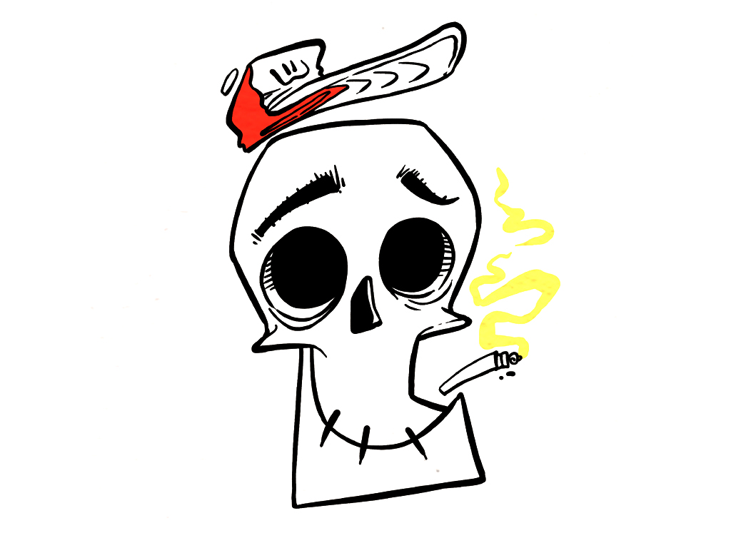 吸烟有害健康简笔画-图7