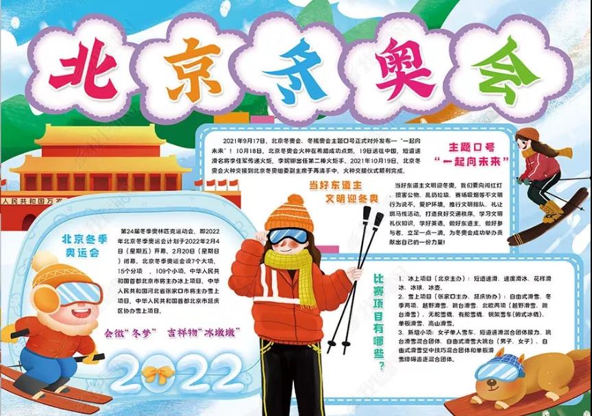 北京冬奥会手抄报内容及手抄报图片大全-图12