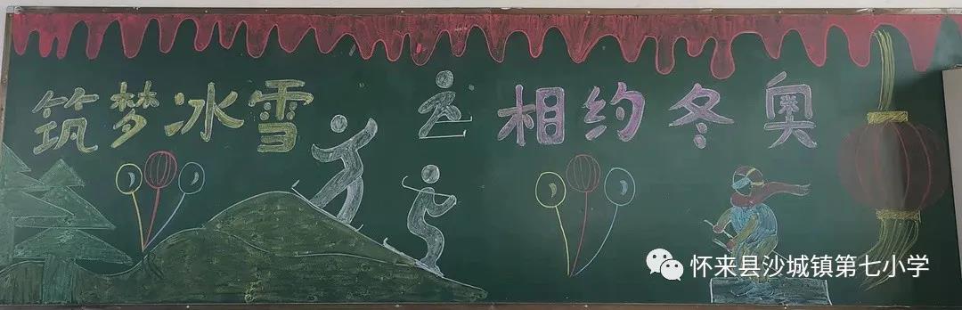 迎北京冬奥黑板报设计图-图2