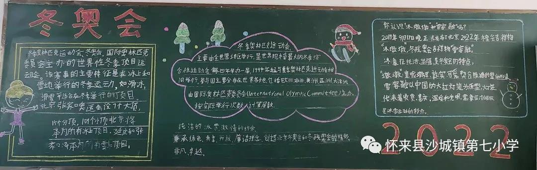 迎北京冬奥黑板报设计图-图3