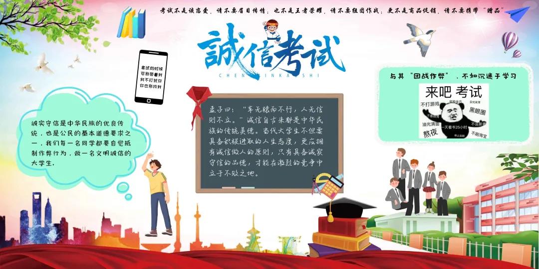诚信教育月-诚信考试板报设计图大全-图6