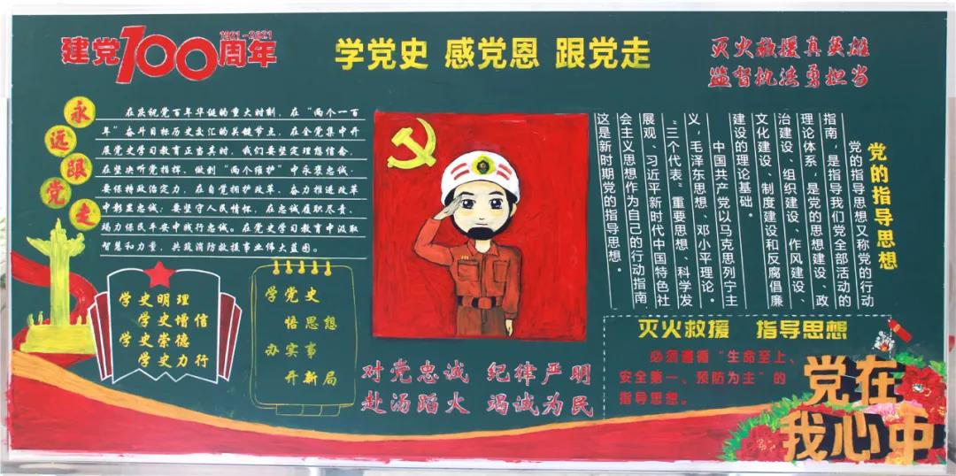 党史学习教育主题板报设计图-图7