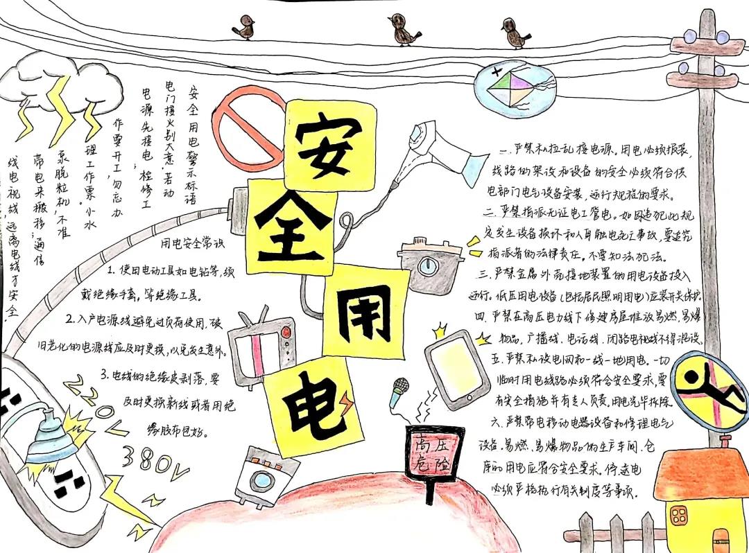 小学生冬季安全手抄报如何来画-图1