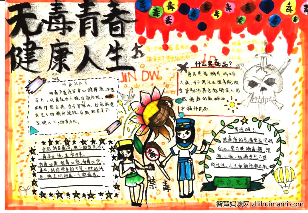 珍爱生命拒绝毒品主题手抄报-图4