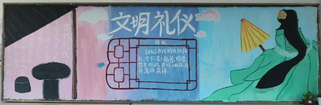 七年级文明礼仪黑板报设计-图6