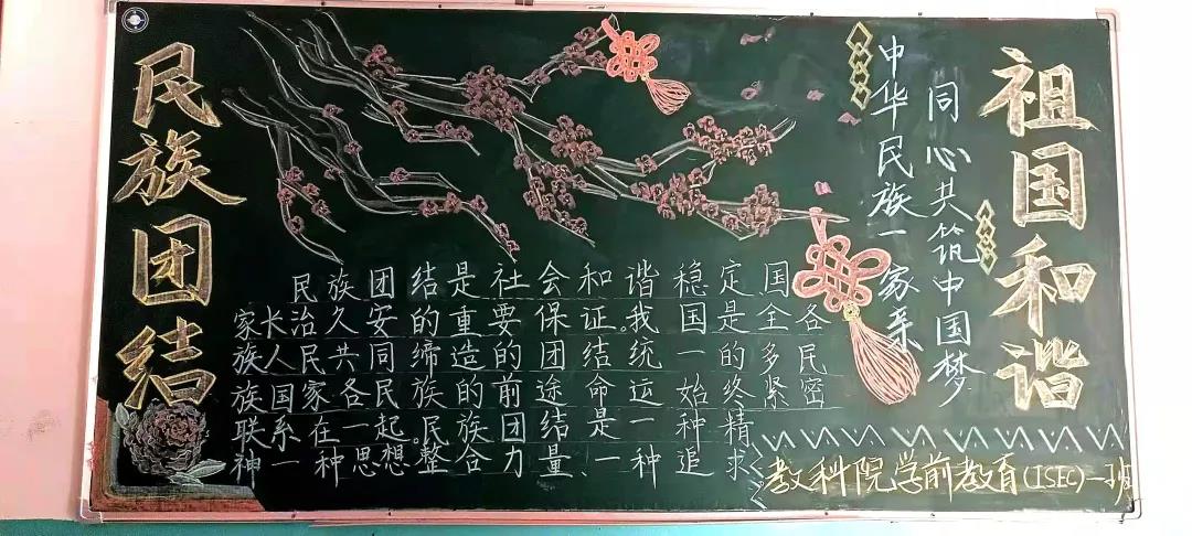 “民族团结进步月”主题黑板报-图4