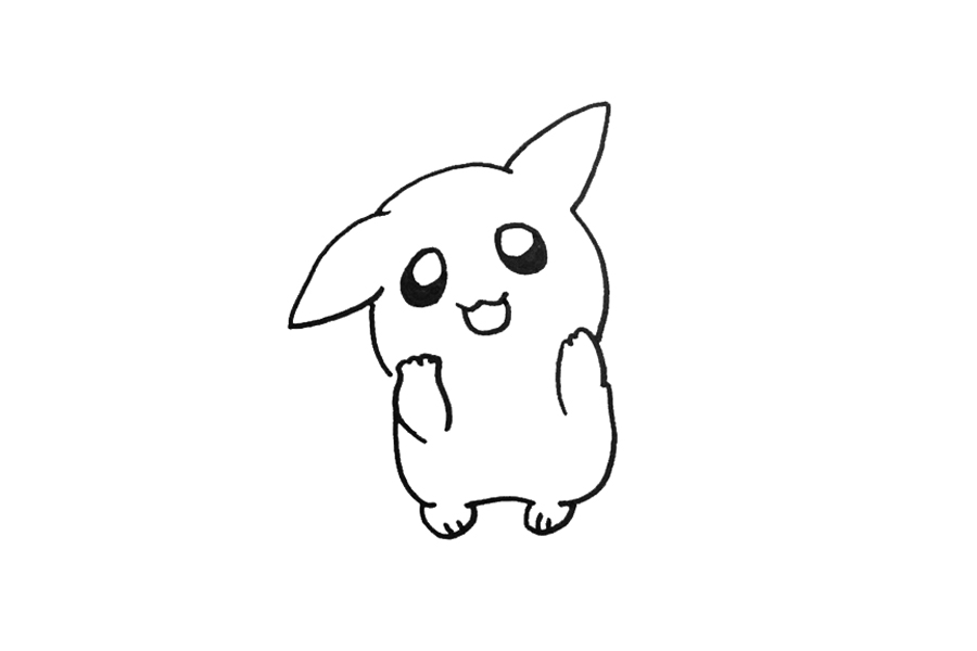 萌萌的皮卡丘怎么画-图3