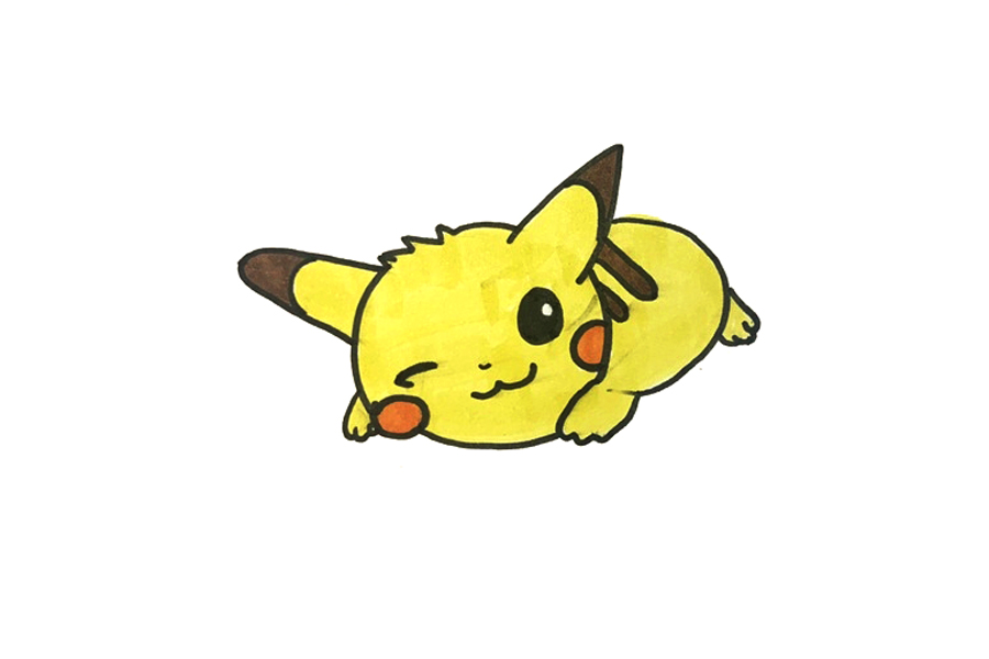 可爱皮卡丘简笔画画法教程