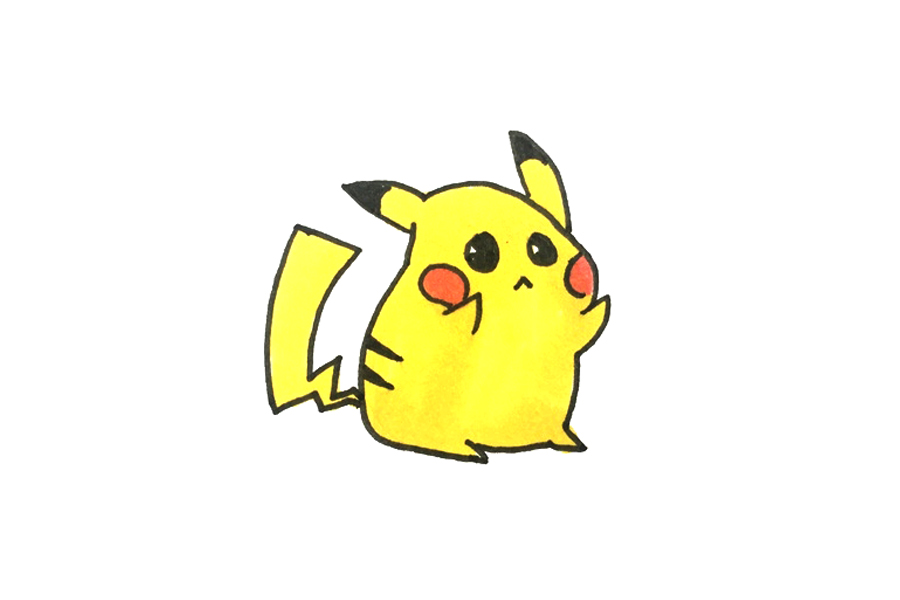 学画超简单皮卡丘画法