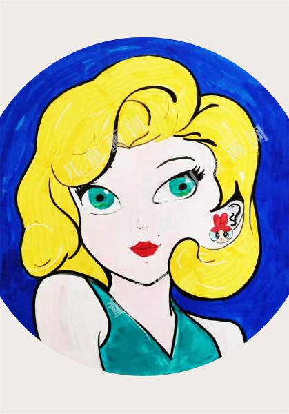 梦露人物儿童绘画