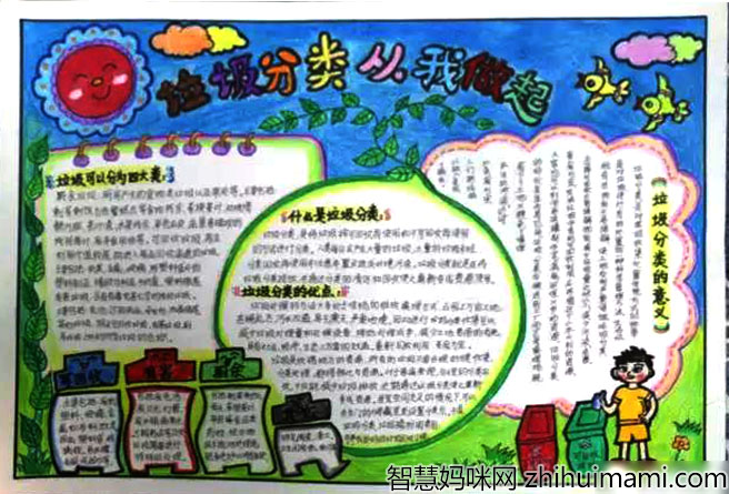 如何画垃圾分类我最棒的手抄报-图1