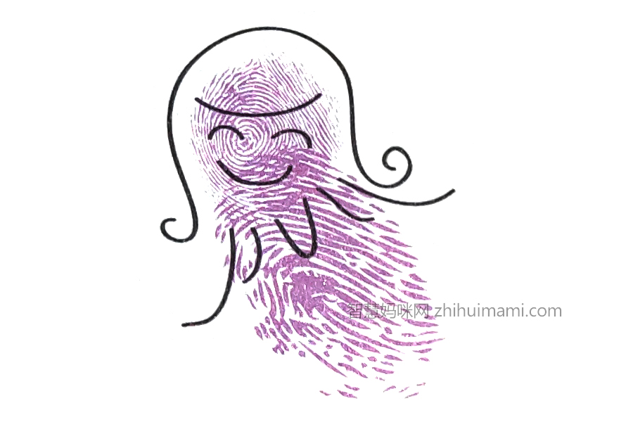 步骤4：画出手臂还有衣服。