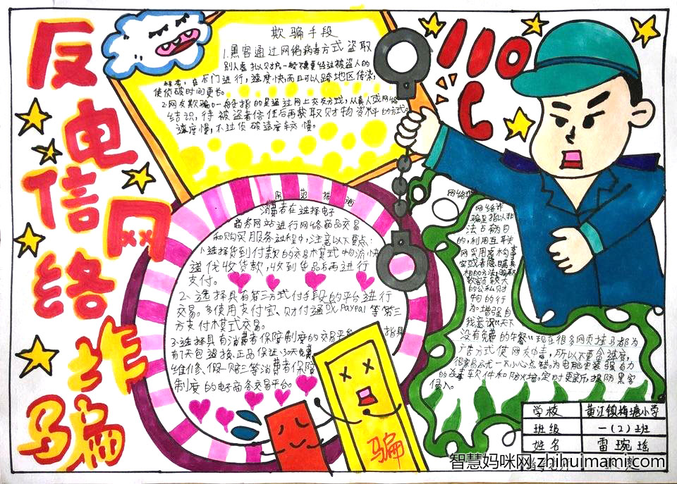 反网络诈骗手抄报绘画简单漂亮-图5
