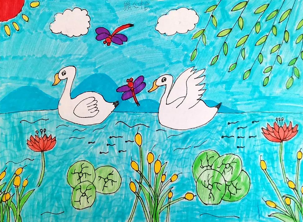 古诗配画——咏鹅-图1