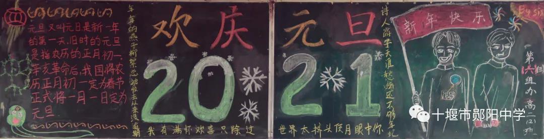 2022年元旦节快乐黑板报设计-图10