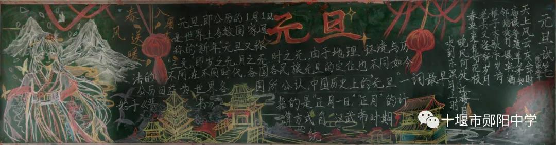 2022年元旦节快乐黑板报设计-图13