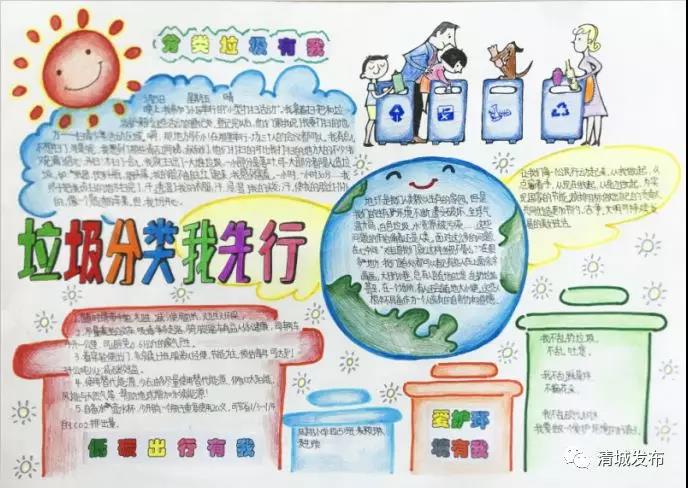 垃圾分类我先行手抄报简单-图5