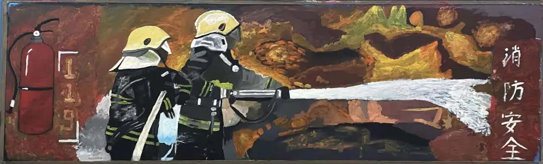 16张漂亮的消防安全黑板报设计-图1