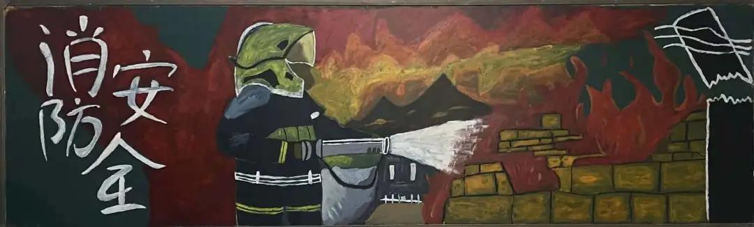 16张漂亮的消防安全黑板报设计-图5