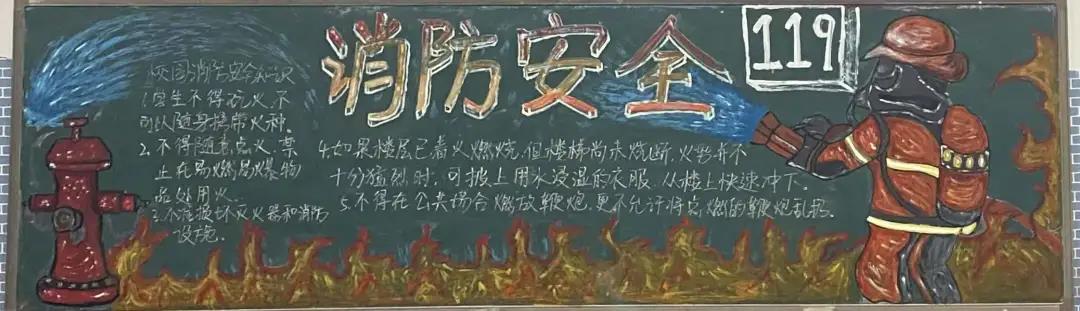 16张漂亮的消防安全黑板报设计-图9