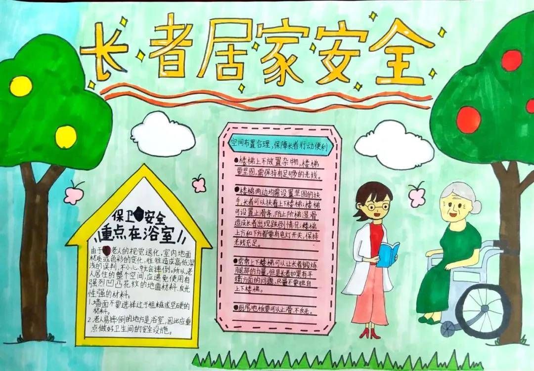 老人居家安全主题手抄报图片-图2