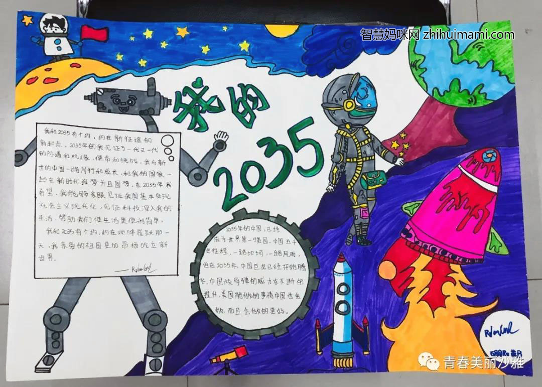 畅享2035年主题手抄报绘画-图7