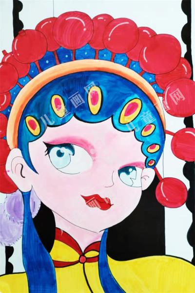 人物儿童画-戏子