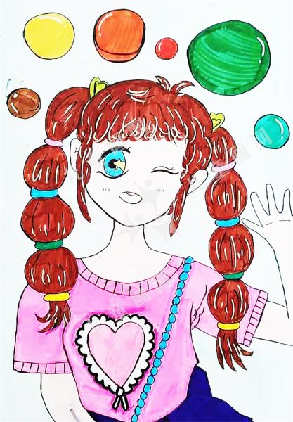 休闲假期创意画