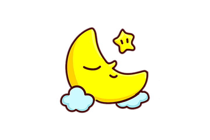 一组可爱的天气表情图标简笔画-图2