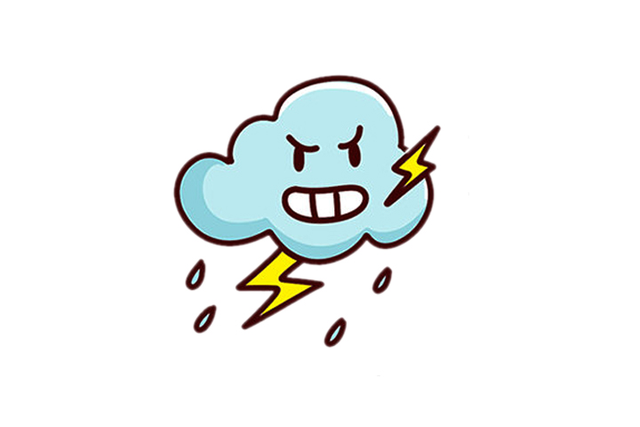 一组可爱的天气表情图标简笔画-图5