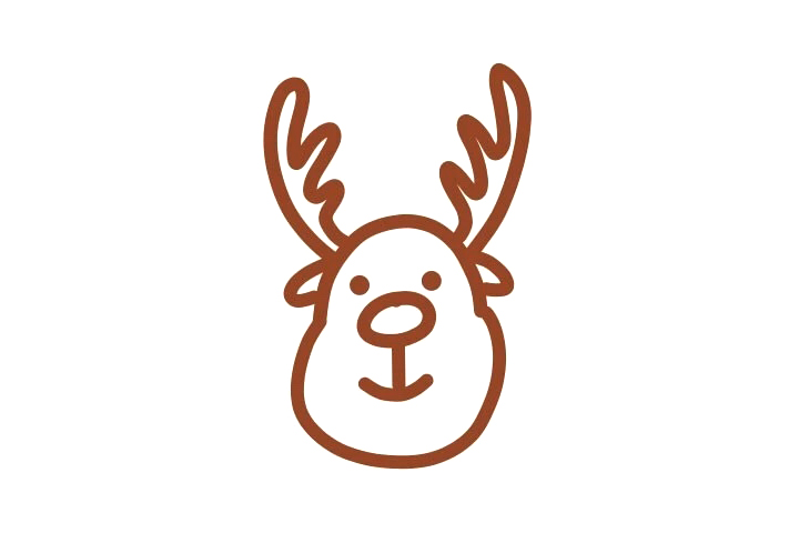 简单四步学画圣诞节驯鹿简笔画-图3
