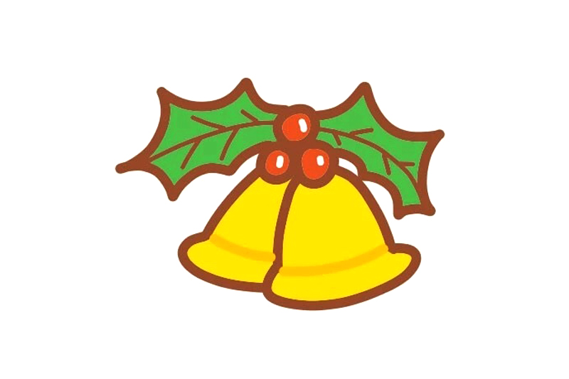 简单四步画圣诞节铃铛简笔画