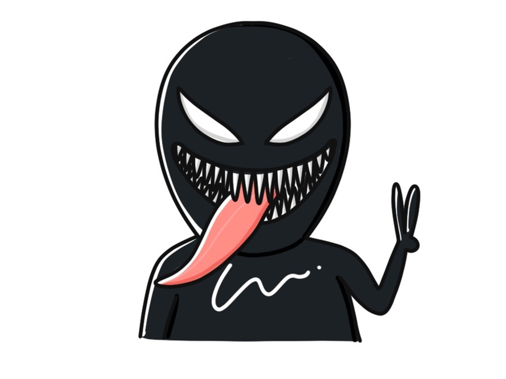 毒液简笔画画法步骤