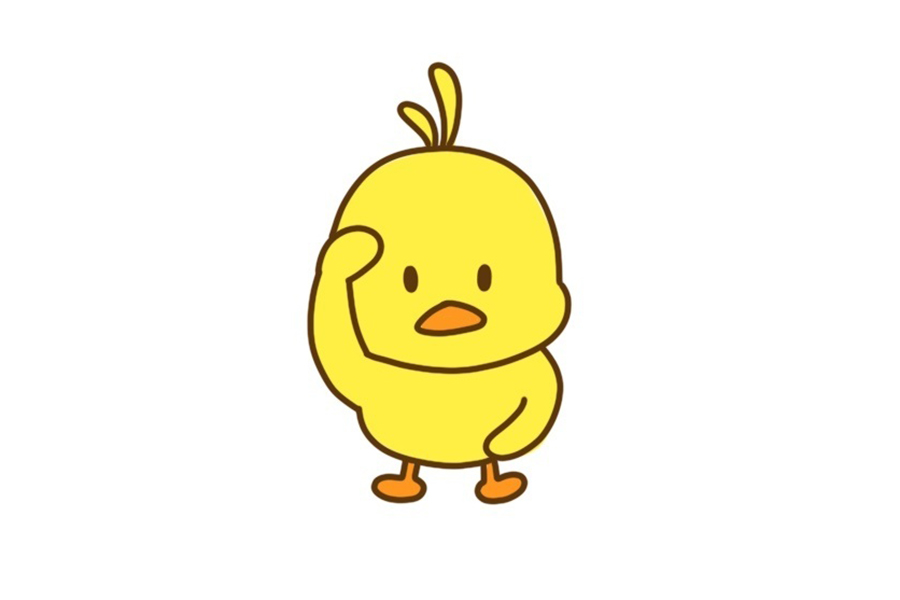 抖音网红小黄鸭简笔画画法教程-图8