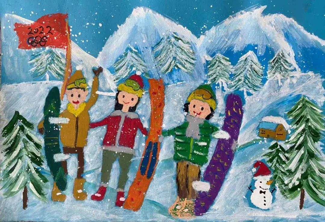 7张冰雪运动会儿童创意绘画-图3