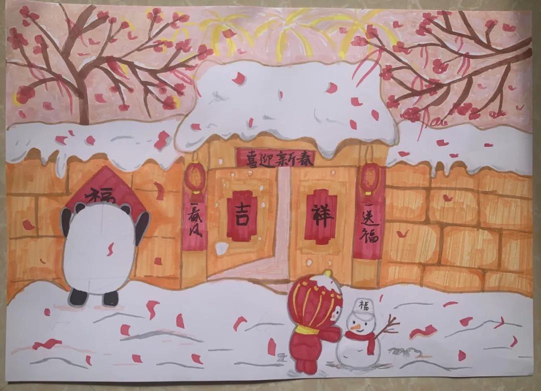 7张冰雪运动会儿童创意绘画-图7