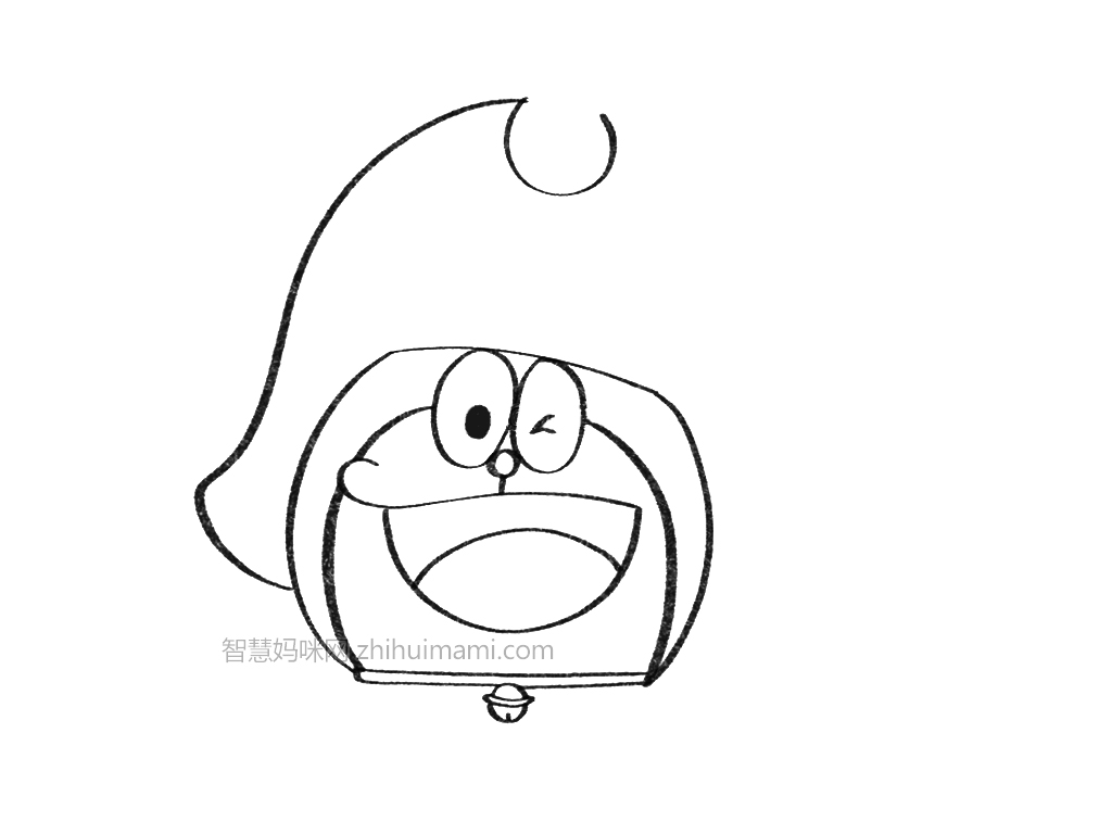 大雄的黄金岛 哆啦A梦简笔画教程-图5