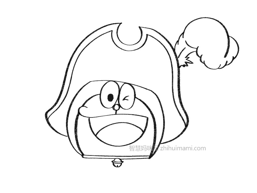 大雄的黄金岛 哆啦A梦简笔画教程-图8