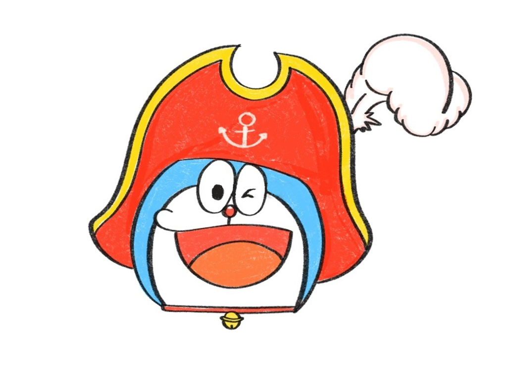 大雄的黄金岛 哆啦A梦简笔画教程